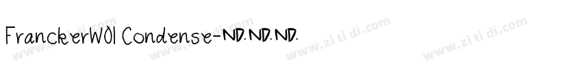 FranckerW01 Condense字体转换